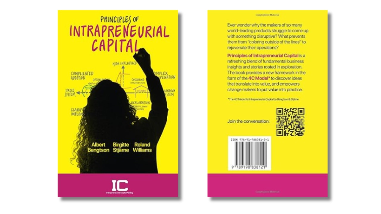 Principles of Intrapreneurial Capital book co-authored by Roland Williams, exploring innovation, leadership, and intrapreneurship strategies